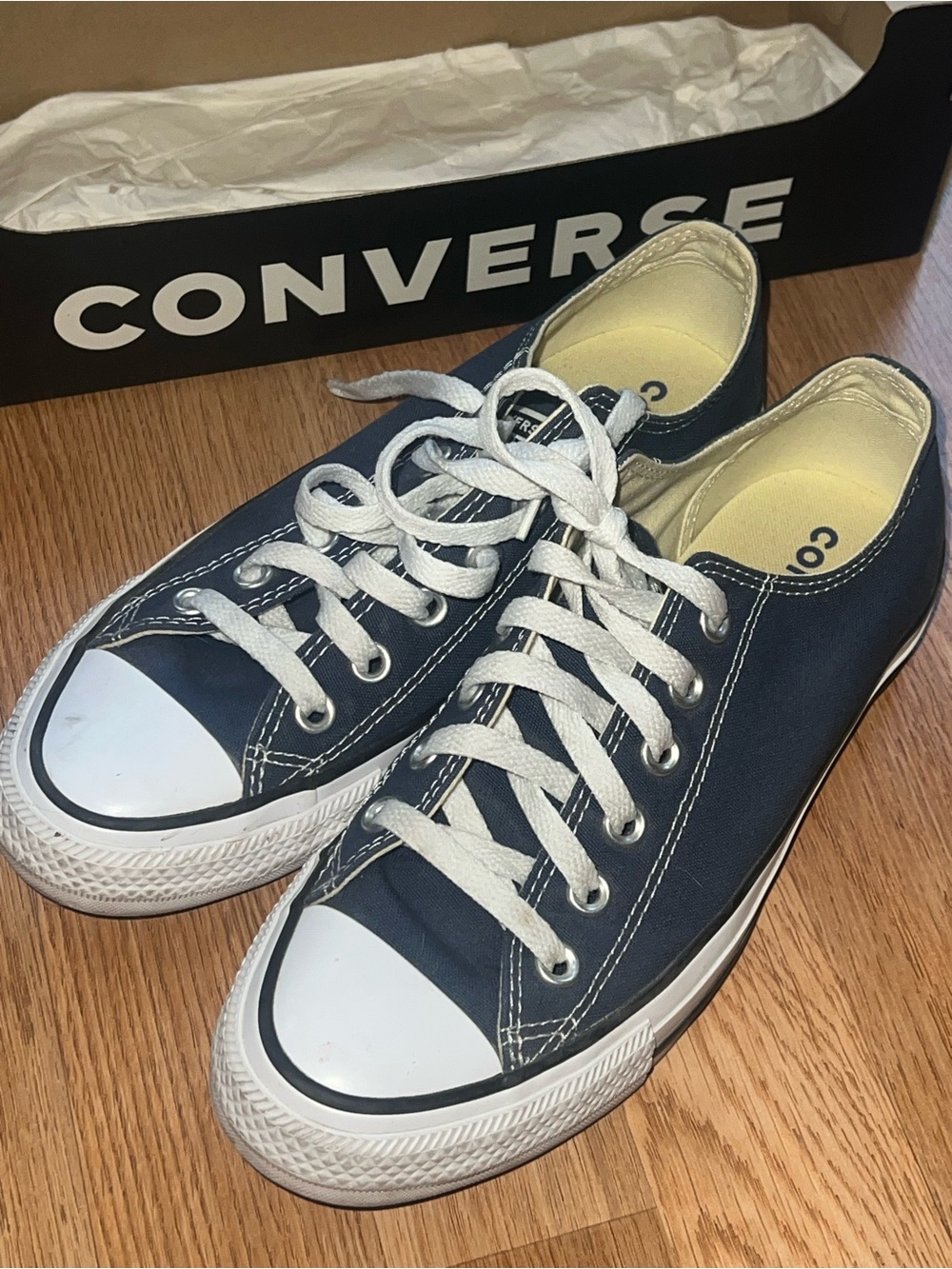 Converse All Star Low Top Sneakers - Navy & White